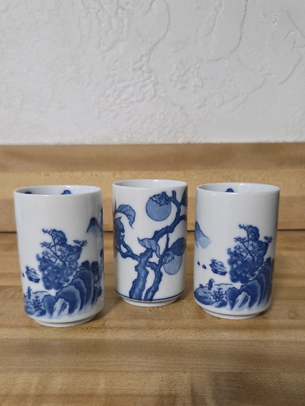 Vintage OMC Otagiri Japan Porcelain Tea/Sake Cups (Set Of 3)